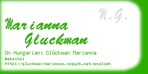 marianna gluckman business card